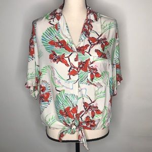 Levi’s White Floral Button Down